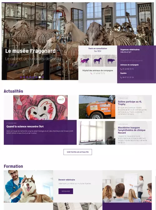 Autre détail page d'accueil - École Nationale Vétérinaire d'Alfort 