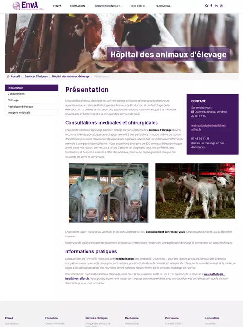 Présentation de l'Hôpital - École Nationale Vétérinaire d'Alfort