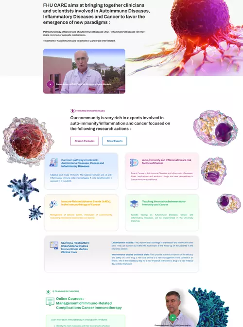 FHU Care, APHP, Présentation de la page d'accueil