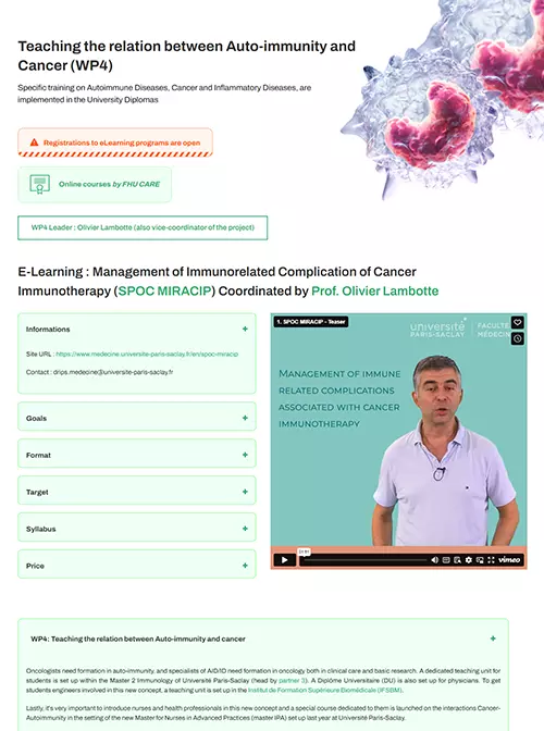 FHU Care, APHP, Présentation de la page du Mooc 