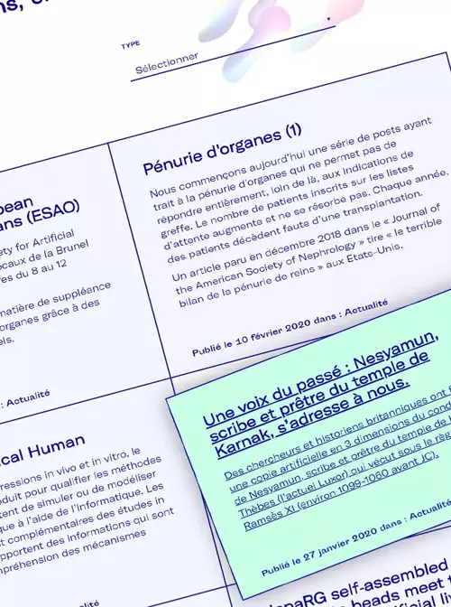 Institut Français de BioFabrication - Page actualités