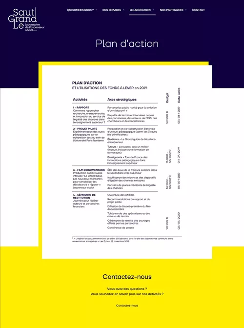 Le Grand Saut - Image détail de la page Programme autoformation