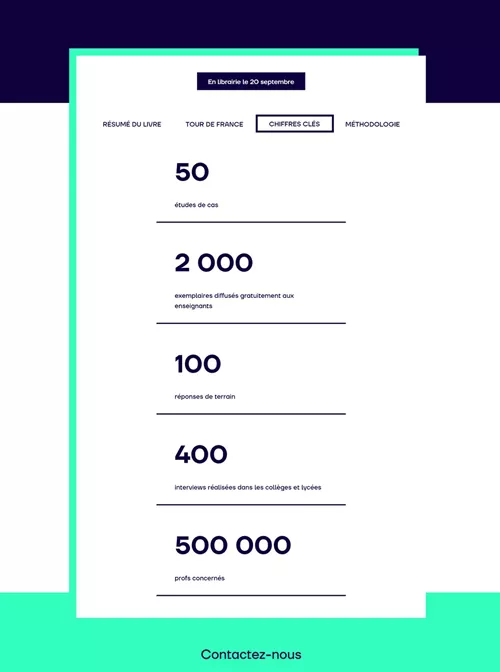 Le Grand Saut - détail d'une page de statistiques