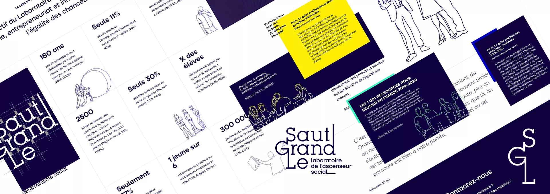 Le Grand Saut - détail de la page d'accueil